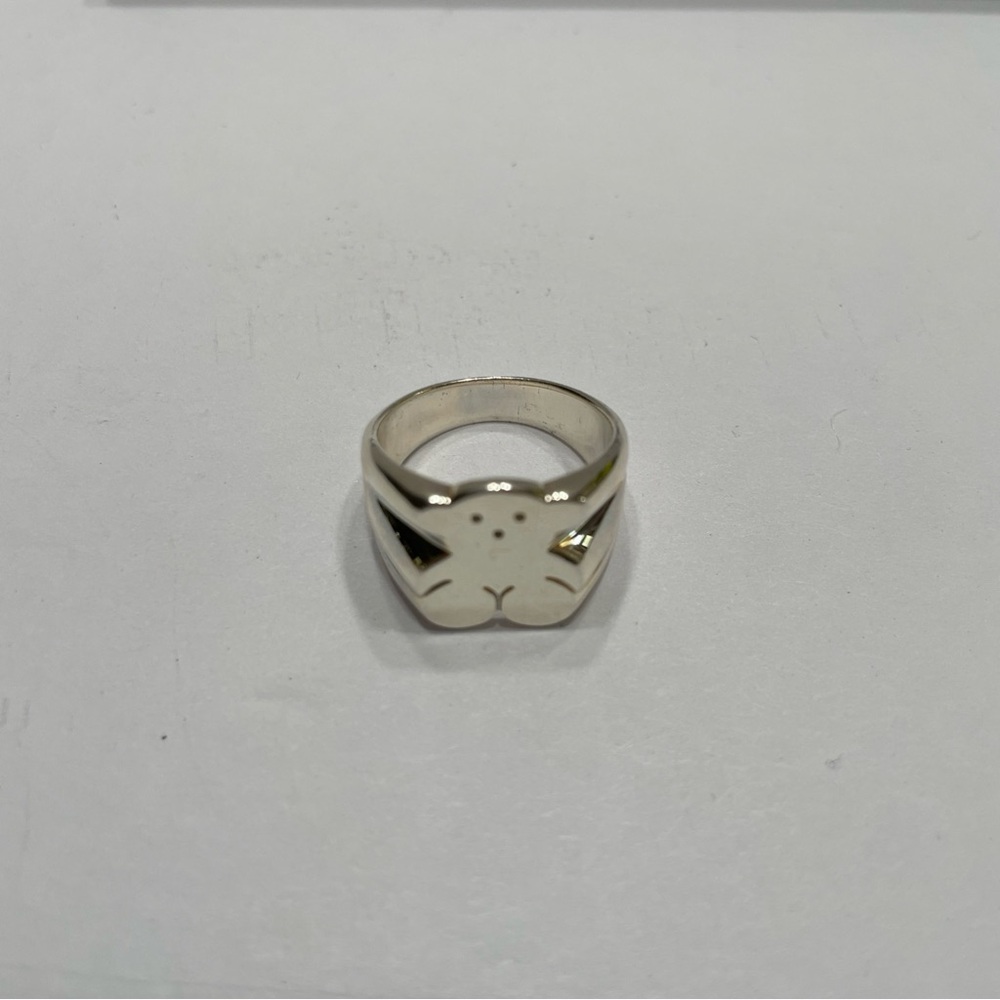 TOUS BEAR SILVER RING size 6